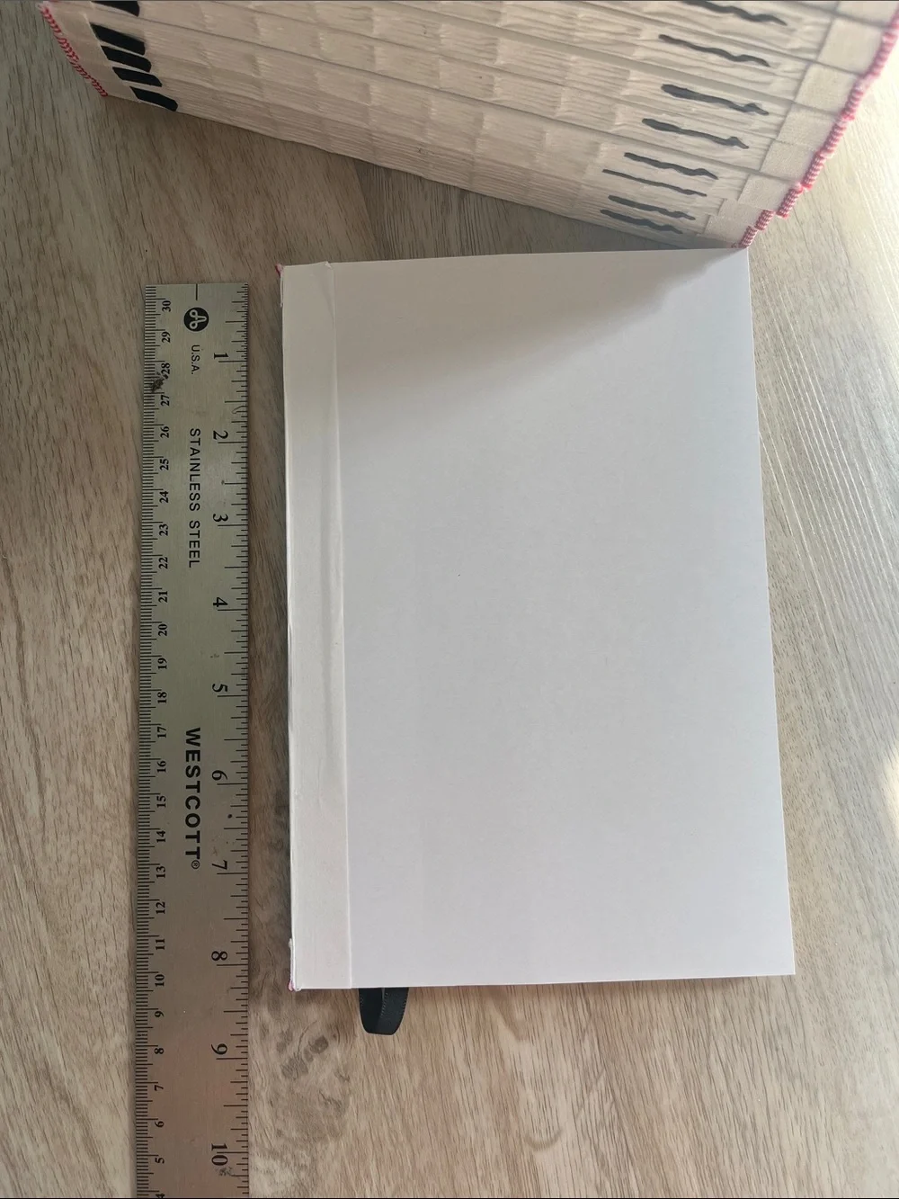 Blank White Softcover Journal for Personal Customization with Bookmark